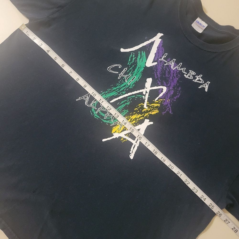 Gildan Men's Black Lambda Chi Alpha Crew Short Sleeve Graphic Front Tee - Picture 3 of 11